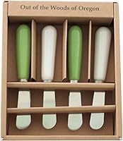 Vista 19 de Juego de 4 cuchillos esparcidores de cerámica (corona de oliva)