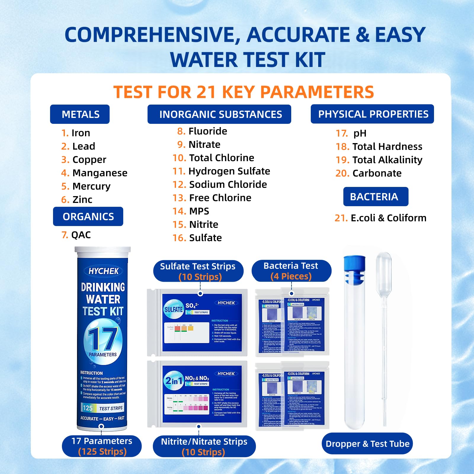 Water Test Kit - 21-in-1 Drinking Water Analysis -2