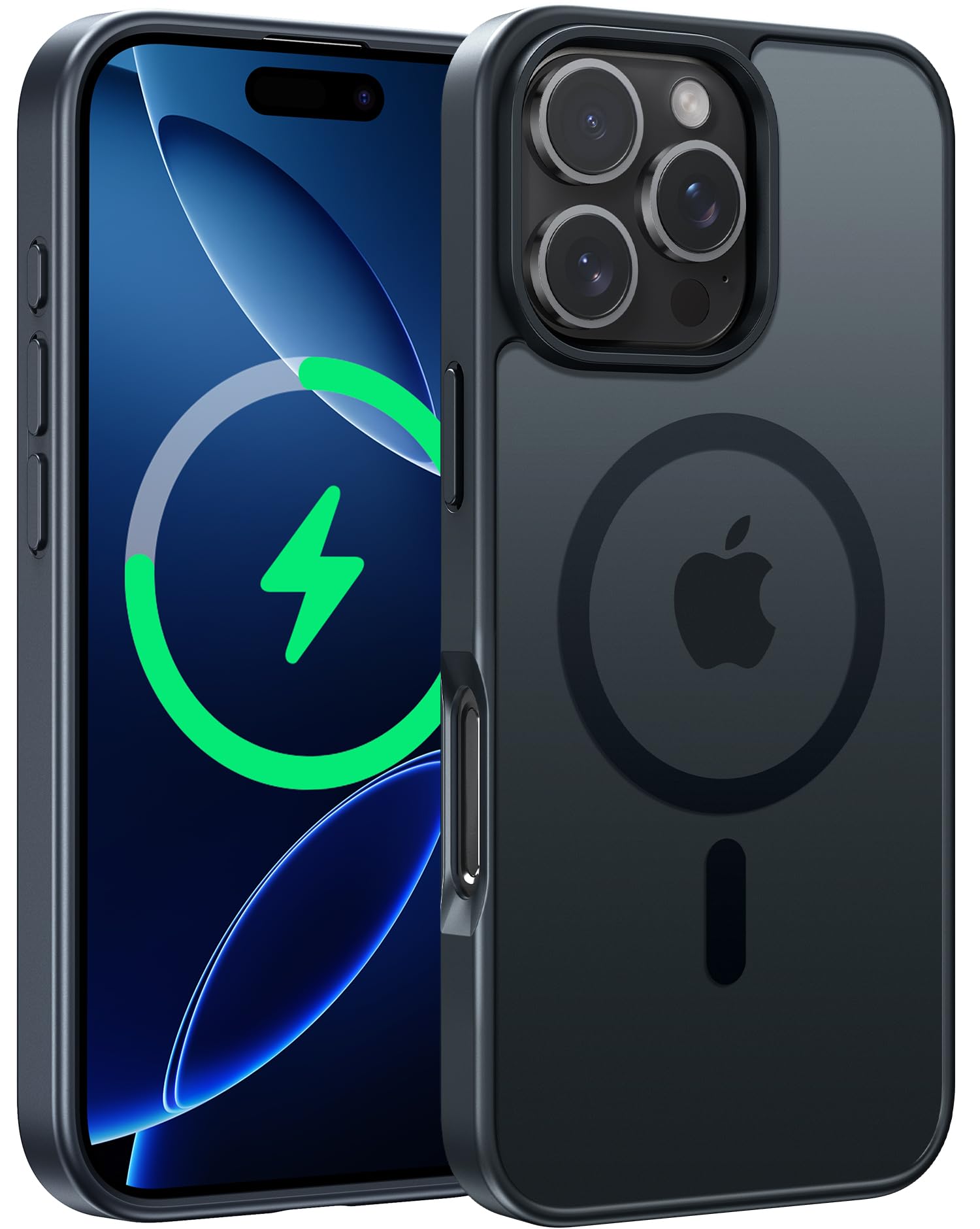 FNTCASE for iPhone 16 Pro Case: [Compatible with Magsafe] Translucent Matte Magnetic Phone Cover - Military Grade Drop Protection Shockproof