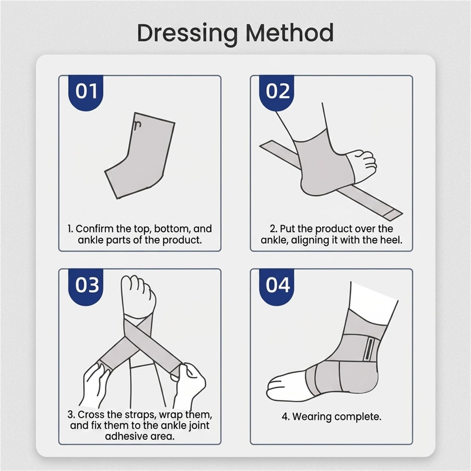Generisch Kompressions-Sprunggelenkbandage, mit atmungsaktivem Stoff, für Sport und tägliches Gehen, Modell CJDW1050 (M)