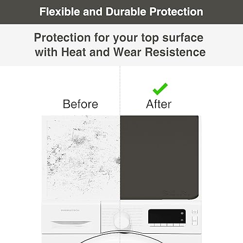 Miniatura 5 de SEIRI 2 fundas para lavadora y secadora para la parte superior, 26 x 26 pulgadas, protector superior de silicona para secadora, antideslizante,