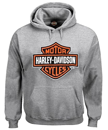 Men's Sweatshirt, Bar & Shield Hoodie, Gray 30296627 (L)
