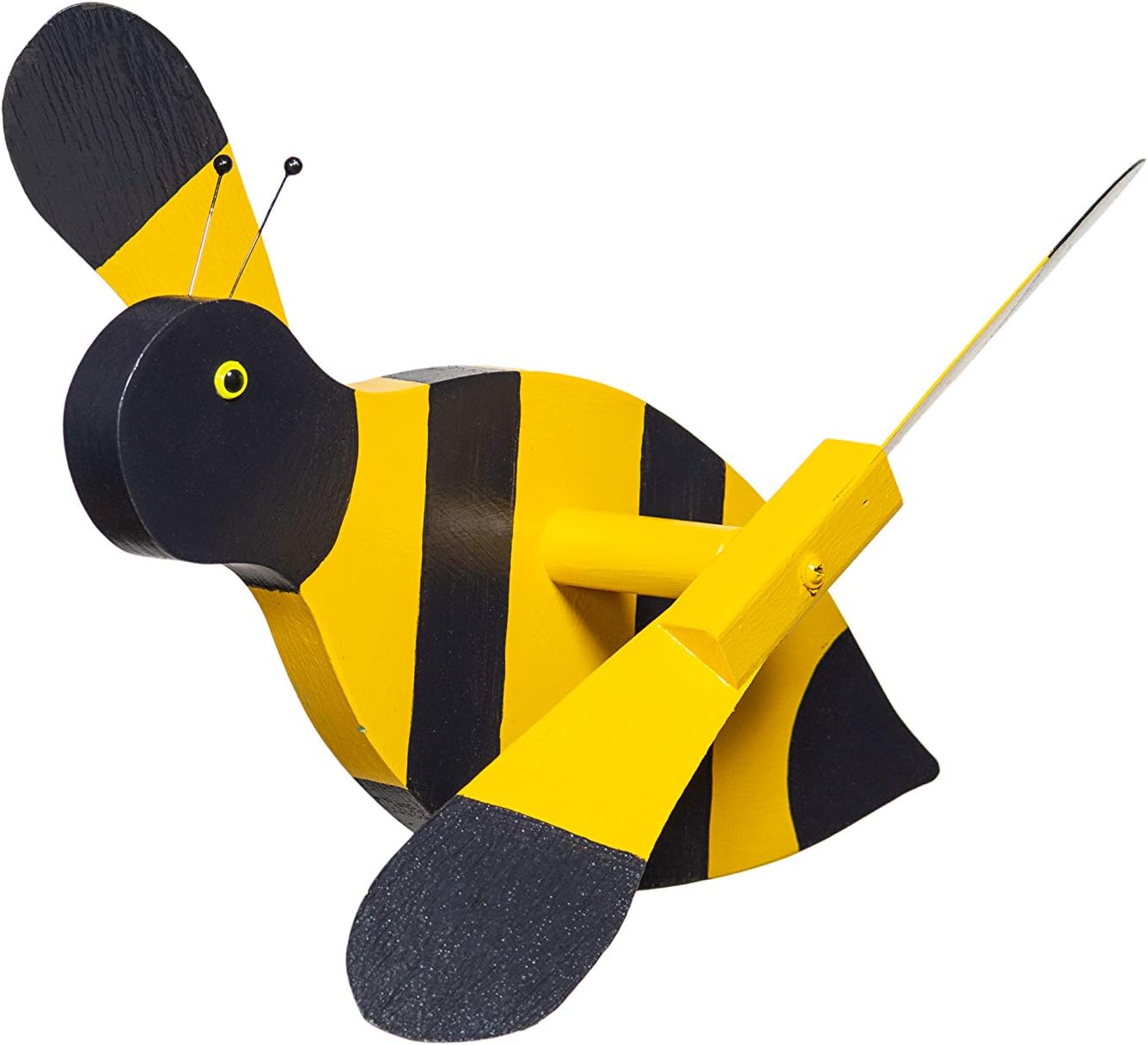 DutchCrafters Fun Whirligig Whirlybird Wind Spinner for Outdoors, Lawn, Garden, Yard Décor - Amish Made in USA (Bumble Bee)