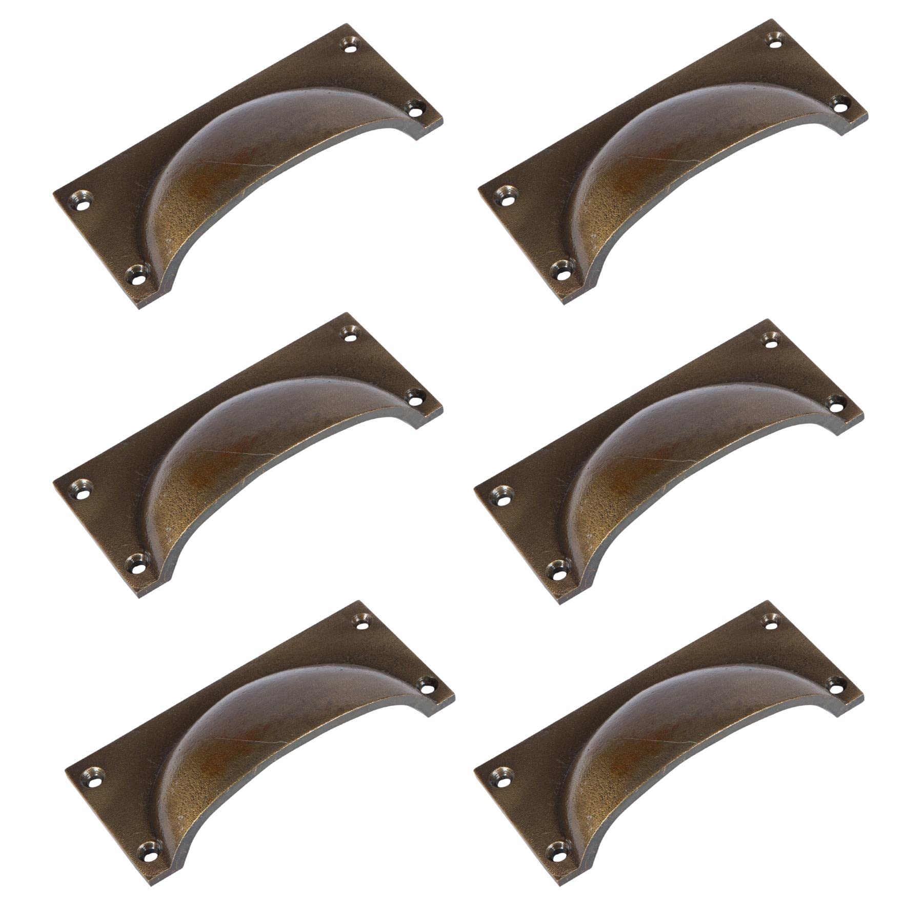Hammer and Tongs Rectangular Cabinet Pull - Gold - Pack of 6