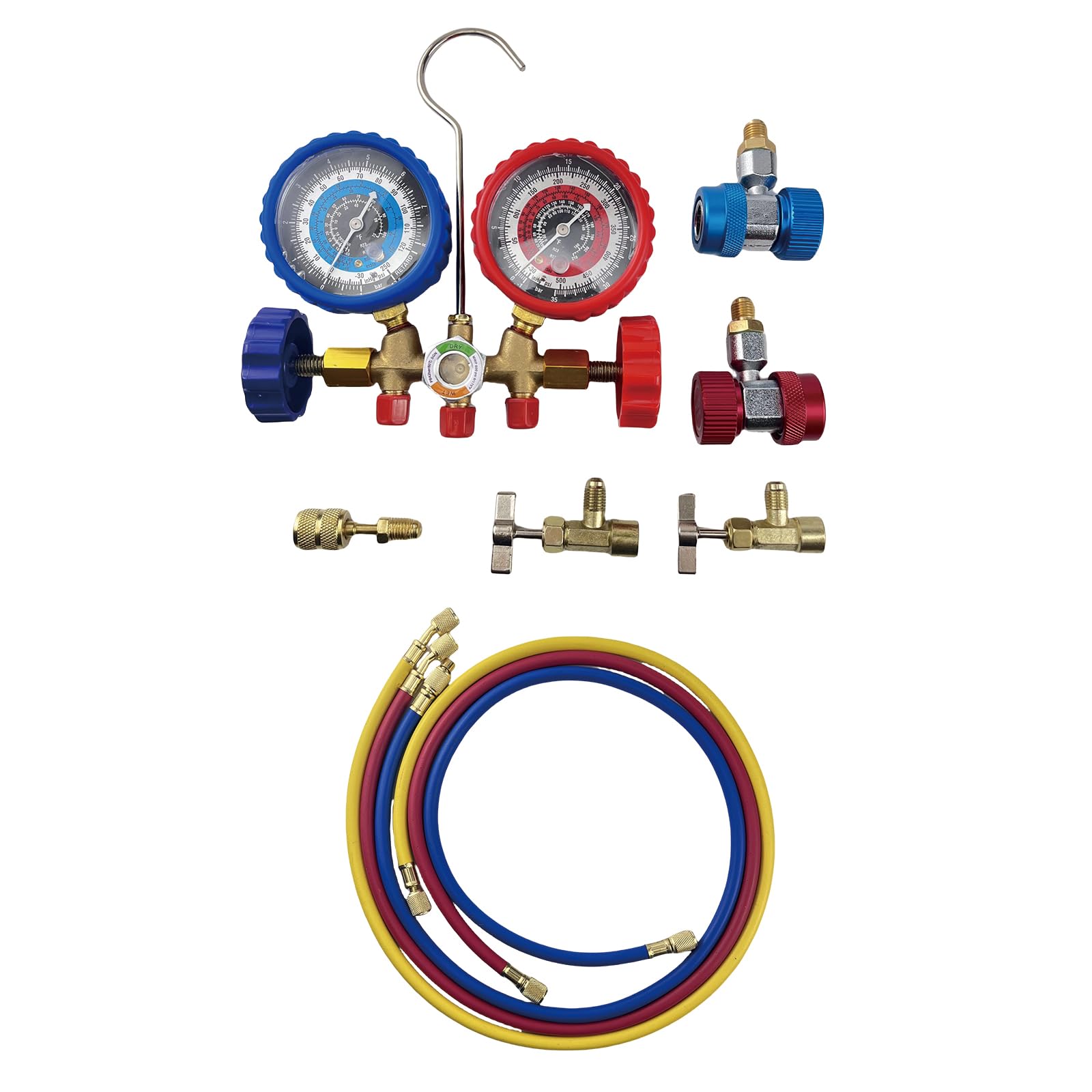 Snapklik.com : Automotive Air Conditioner Manifold Pressure Gauge Kit ...