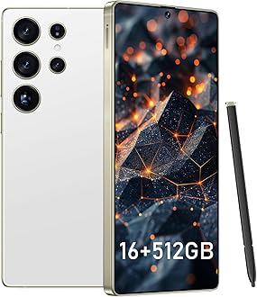- I25 Ultra Smartphone 16GB+512GB Android 14 Smartphone, 6.99" FHD+ Display, 7000mAh Battery, 108MP+68MP Dual Camera, Built-in Pen Stylus, Fast Performance Large Memory (White)