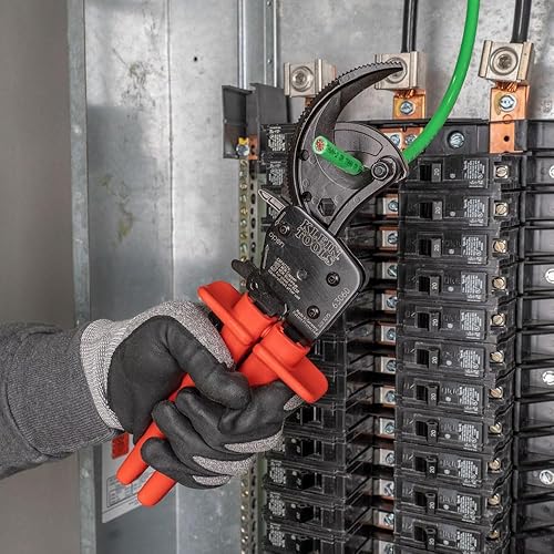 Miniatura 5 de Klein Tools Cortadores de cables 63060 cortadores de trinquete resistentes para hasta 750 MCM ideal para preparación de cables