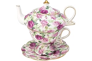 Gracie China by Coastline Imports 4-Piece Porcelain Tea for One: A Chic...