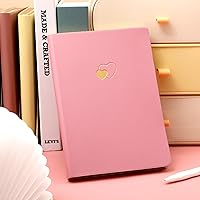 Vista 41 de CAGIE Lined Journal Notebook for Women and Girls 256 Pages Cute Diary with Heart-Shaped Leather Journals for Writing A5 Soft Cover Notebooks for