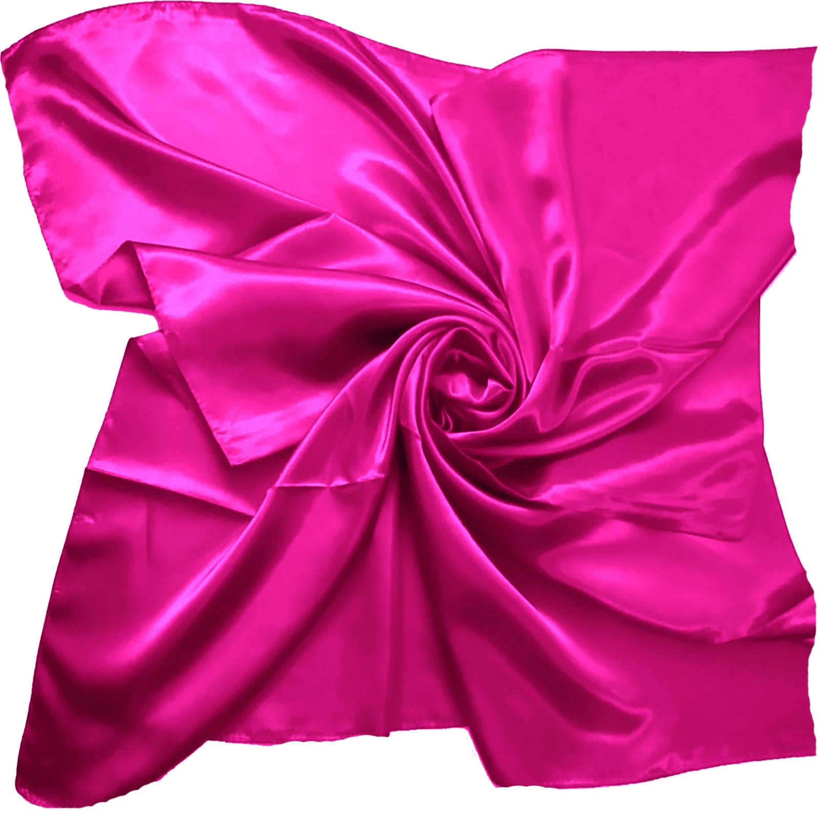 Mirror Fashion Unisex Fuchsia Square Plain Satin Like Feel Silk Scarf Lovely Colours (Fuchsia)(Size: 90 Cm X 90 Cm = 35 Inch X 35 Inch)