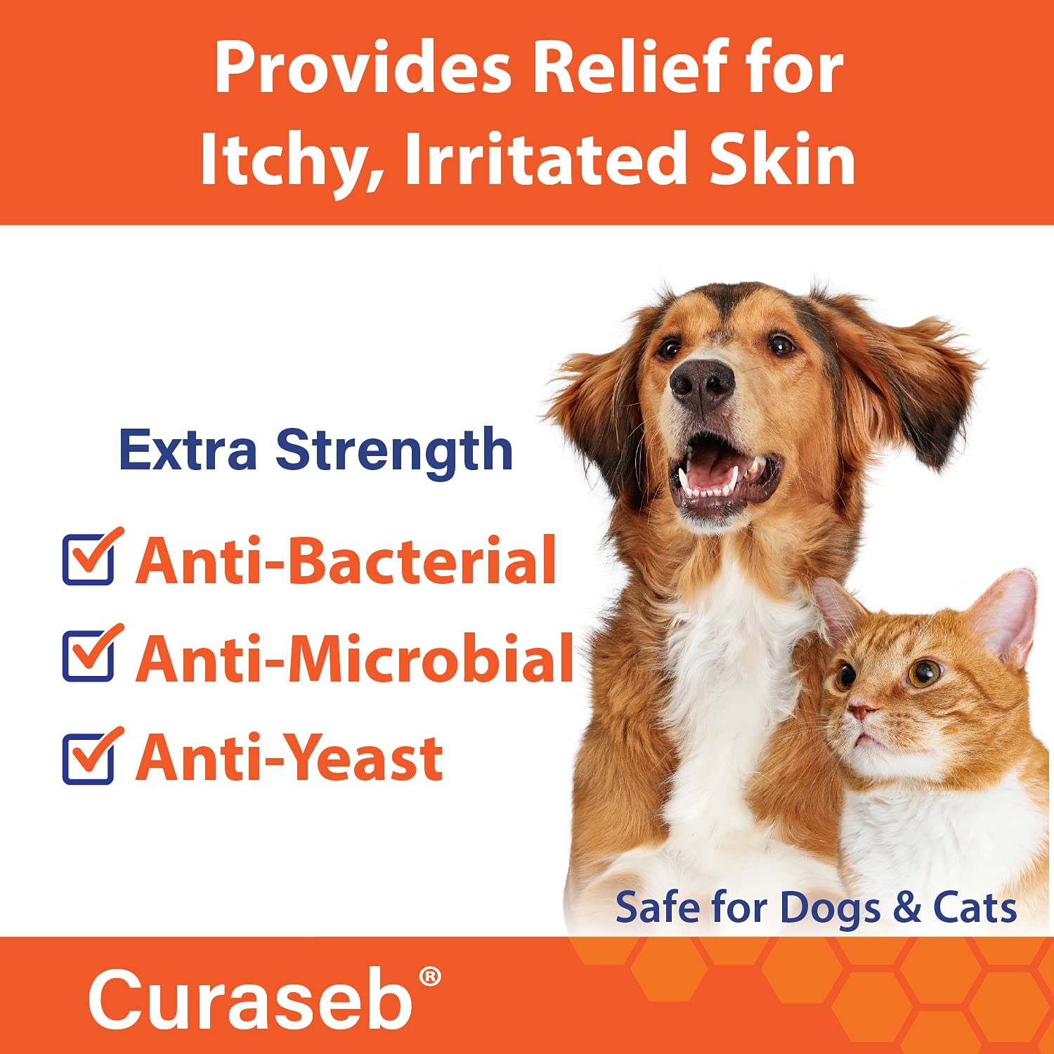 Curaseb Medicated Chlorhexidine 4 Spray for Dogs & Cats Relieves Skin Infections, Paw Licking