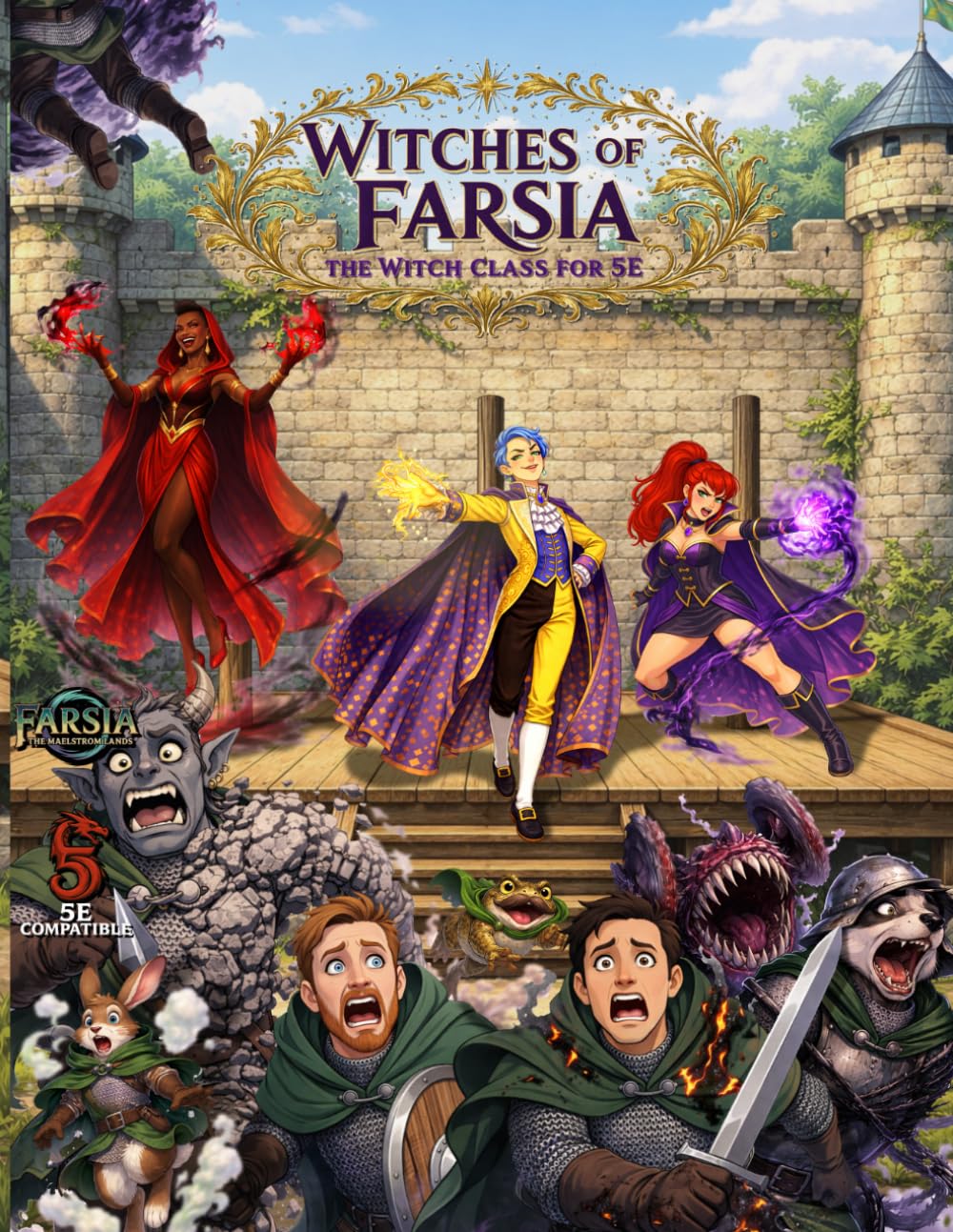 Witches of Farsia: The Witch class for 5E (Relentless Fiction Dnd 5e compatable supplements.)