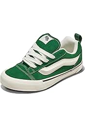 Vans Big Kids' Knu Skool Shoe | '90s Retro Puffy Low-Top Fashion Sneakers for Boys & Girls Green