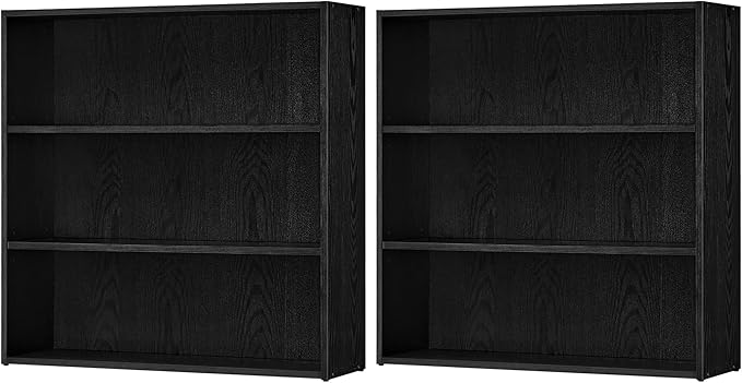 VASAGLE Set of 2 Bookshelves, 23.6 Inches Wide, 5-Tier Open Bookcases with Adjustable Storage Shelves, Floor Standing Units, Cloud White ULBC165T14-2