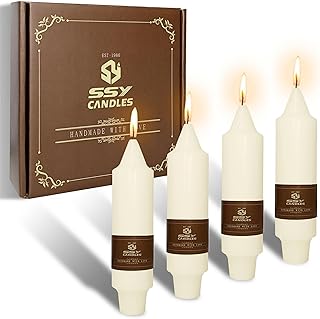 Candlesticks Short Taper Candle,5inches Ivory Candle Sticks Dripless Tapered Candles for Home Decor Weddings Festive Party Holiday,7D-IV