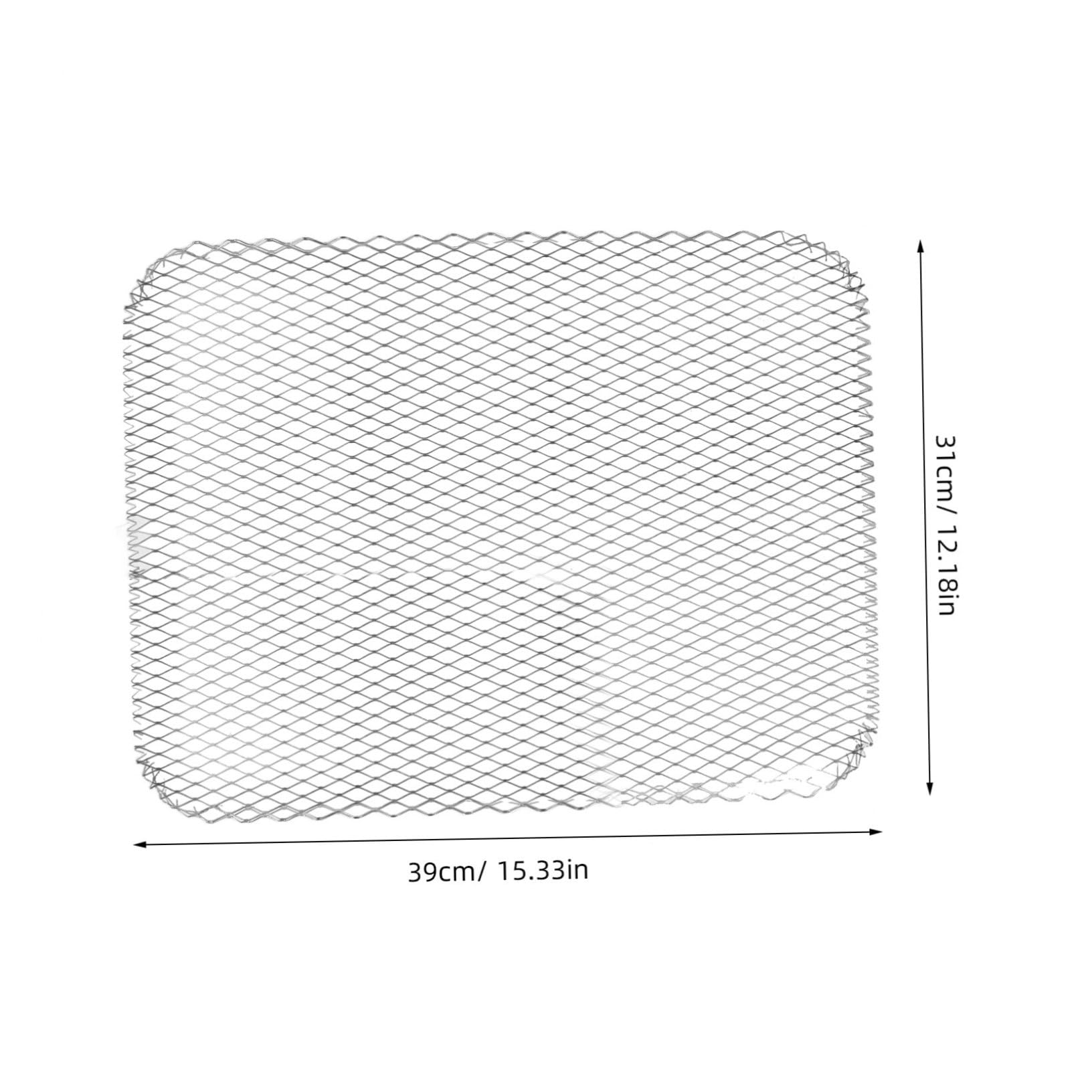 10 alfombrillas de malla de aluminio antiadherentes – Cubiertas rectangulares para barbacoa al aire libre y cocina en interiores – Resistente al calor, reutilizable, perfecto para asar y hornear