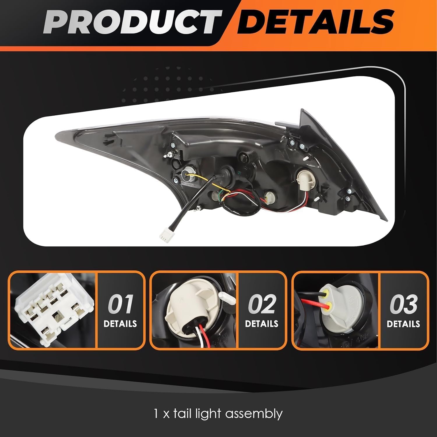 Right Tail Light Assembly Compatible with Maxima 2012-2014 Passenger Side Rear Tail Lamp 265509DA0B NI2801197