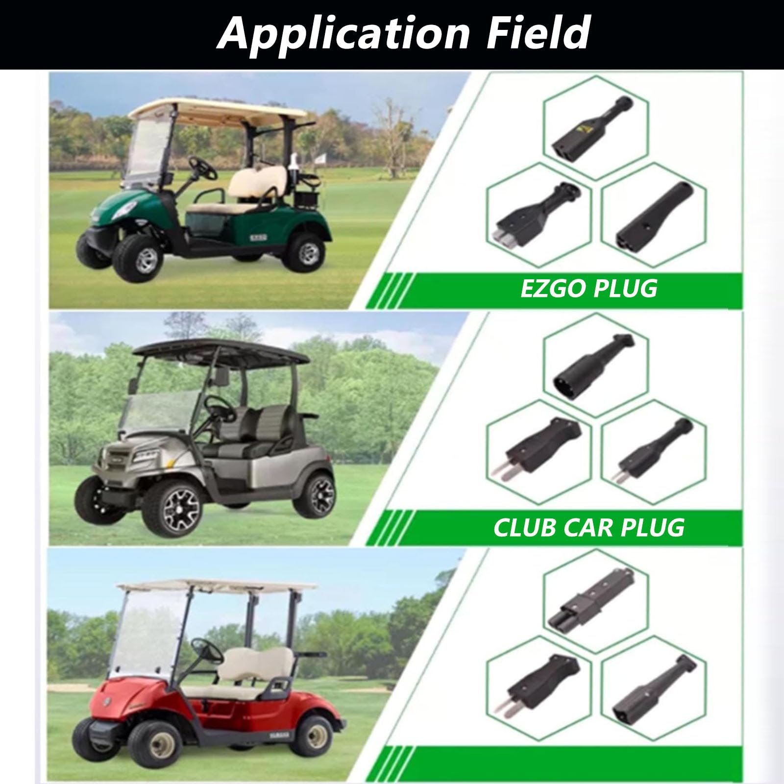 Chargeur de Batterie 48 V 15 A pour Voiturette de Golf avec Affichage LED et Charge d'entretien pour Club Car, EZGO, RXV et TXT 48 Volts,A3