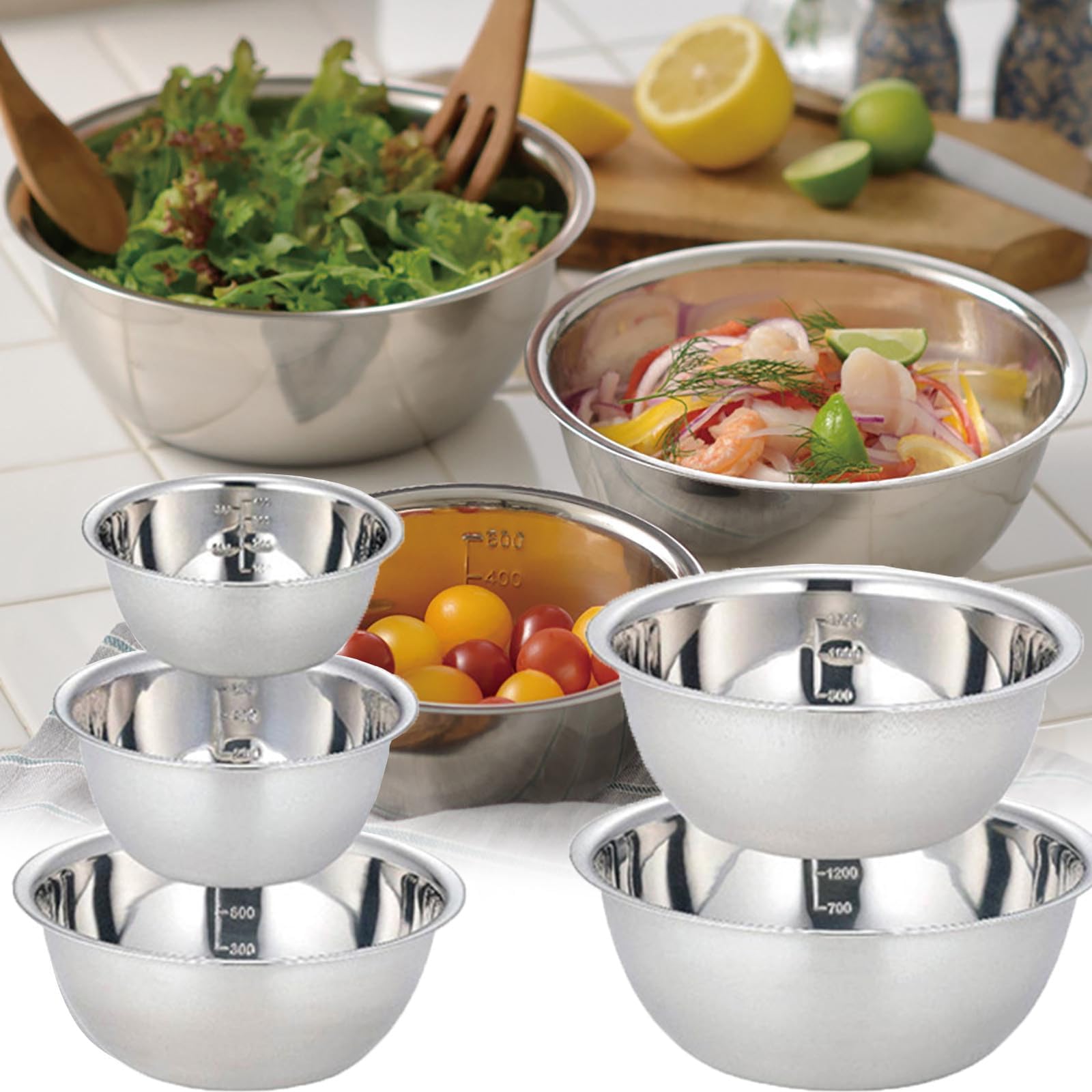 Brushed Stainless Steel Bowls, Stainless Steel Bowl, Steel Thickened Multi-functional Large Basin, Stainless Steel Basin, Soup Basin, Stainless Steel Water Basin, 1pcs