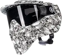 HK Army Máscara de Paintball Airsoft Hstl Goggle com Lente Térmica Antiembaçante (Lente Caveira/Fumaça)