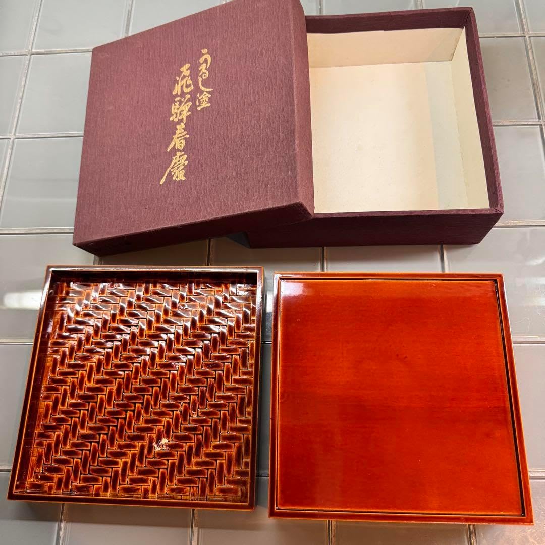 【新品未使用】【飛騨春慶】漆器 アジロ文庫 飛騨春慶 元田漆器 色紙文庫 伝統工芸品 木製 小物入れ | MUKU工房