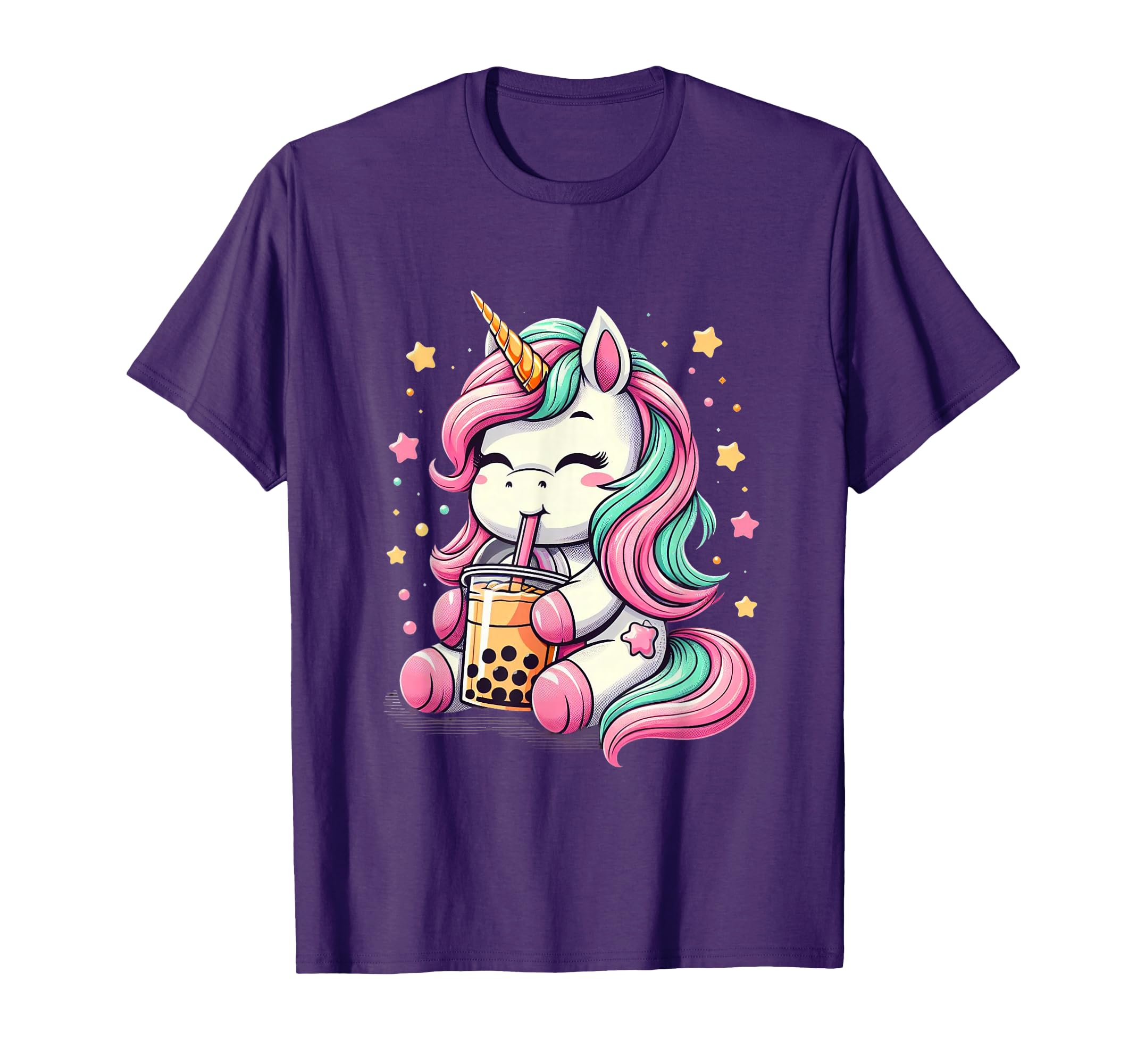 Boba Tea Unicorn Kawaii Neko Japanese Bubble Tea Aesthetic T-Shirt