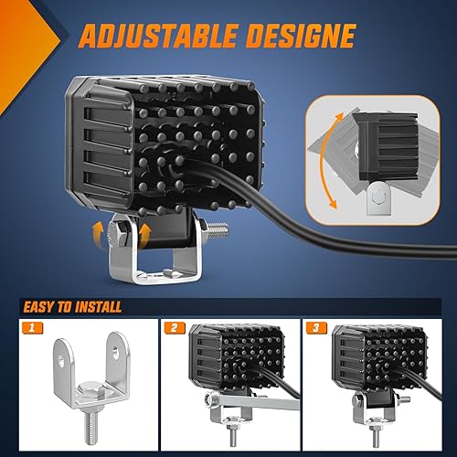 Miniatura 91 de Nilight - Combo de 2 cápsulas/barras de luz de trabajo LED de iluminación lateral, 6.5 pulgadas, 60 W, haz puntual/de inundación, antiniebla, para 2