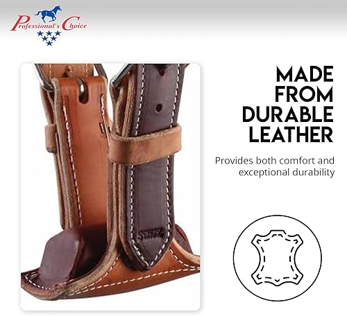 Miniatura 4 de Professional's Choice The Dare Cribbing Control Collar  Protección de cuero duradero para caballos  Ajuste ajustable totalmente reversible con forro