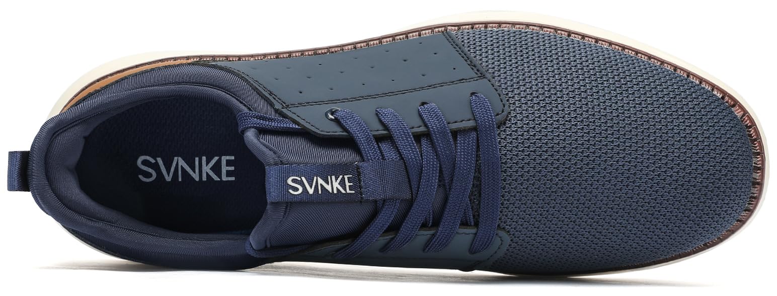 SVNKE Herren Slip On Sneaker Atmungsaktiv Schnürsenkel Walkingschuhe Fitness Turnschuhe Sportschuhe Hand-Free Freizeitschuhe Business Schuhe