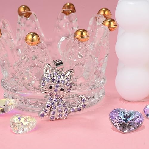 Miniatura 2 de Collar con colgante de amistad con diseño de corazón o gato, mejor amigo para niñas, de acero inoxidable 316L