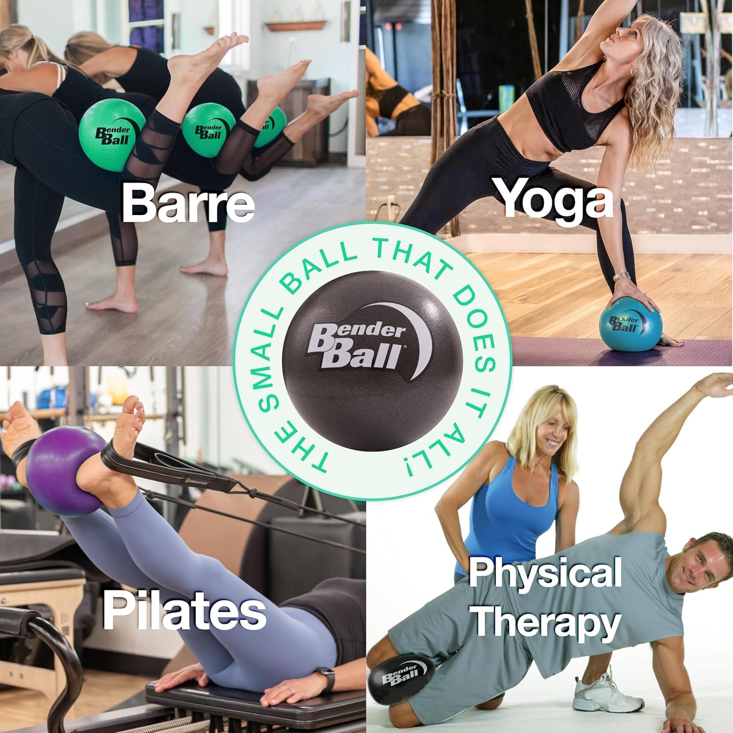 Palla da pilates originale da 22,9 cm, per addominali, schiena e addominali, piccola palla per esercizi di crunch, include 5 video in streaming + Core Training/chignon e cosce DVD o