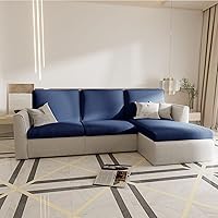 Vista 38 de EFELIM Funda de cojín seccional de 4 piezas para sofá en forma de L, funda elástica para sofá de 1, 2, 3 asientos, funda antideslizante para sofá