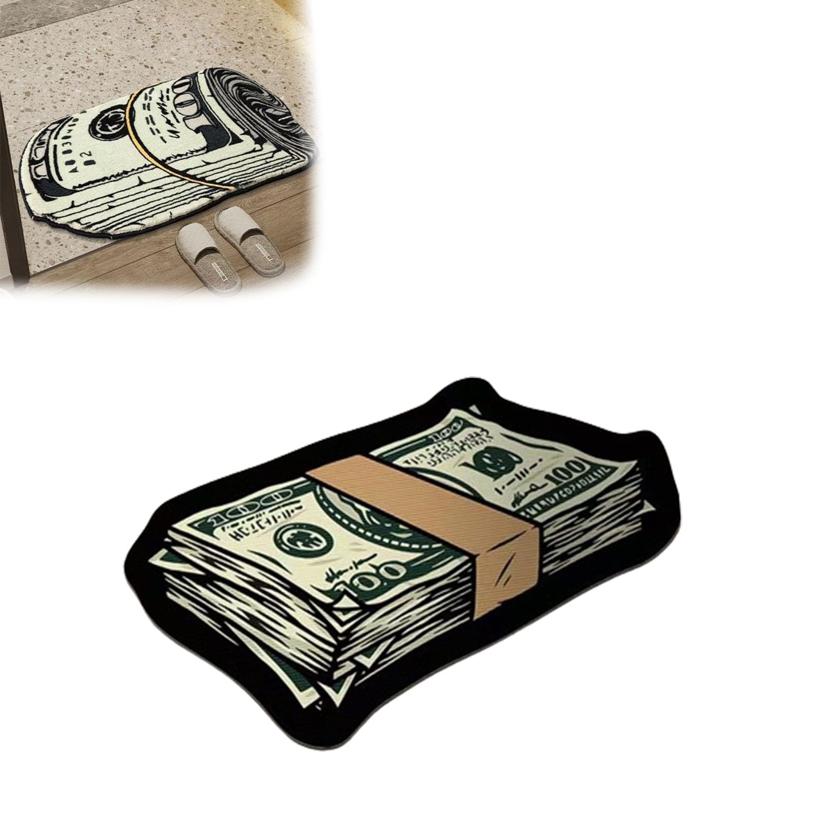 100 Dollar Bill Rug Creative Dollar Bill Carpet Money Patterns Front Door Mat Bedroom Carpets Living Mat Decoration