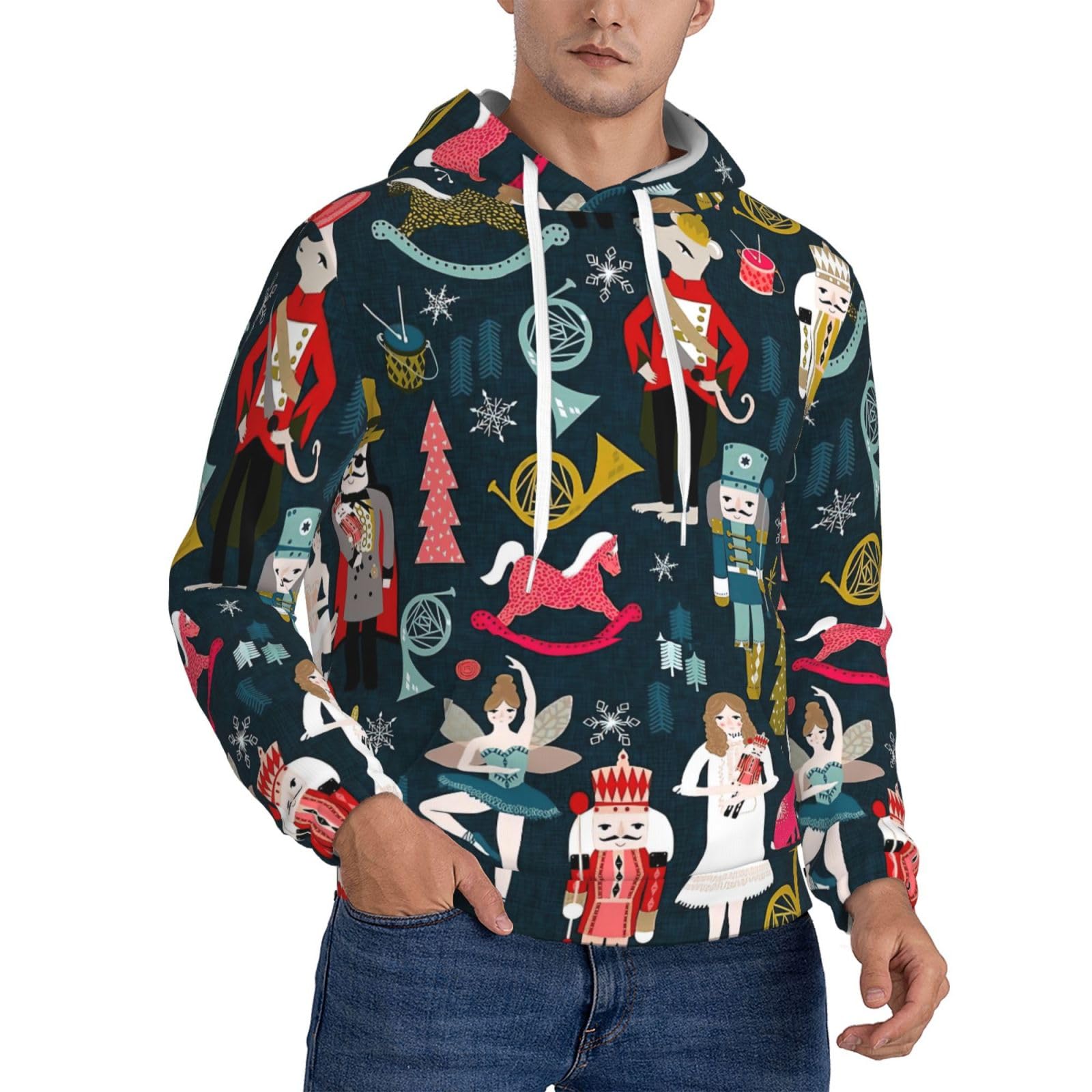 Sweat à capuche Casse-noisette chaud et décontracté - 8
