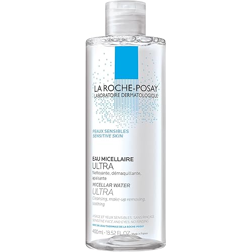 La Roche-Posay Micellar Cleansing Water for Sensitive Skin, Micellar Water Makeup Remover, Cleanses and Hydrates Skin, Gentle Face Toner, Oil Free