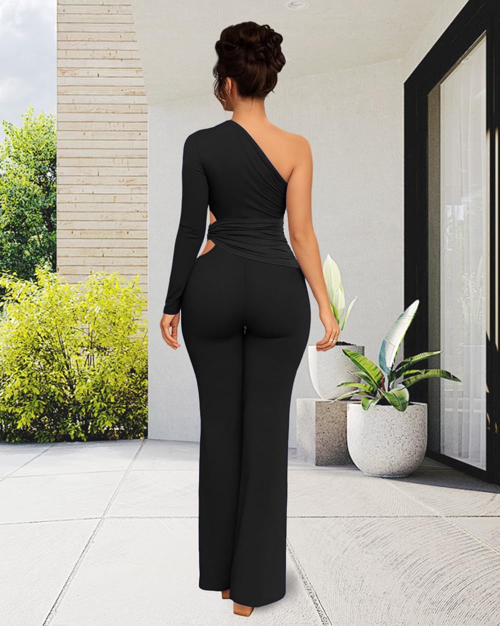 HWP Sexy Jumpsuits for Women Casual Off Shoulder Cocktail Party Clubwear Jumpsuit Wide Leg Long Pant Rompers - Image 6