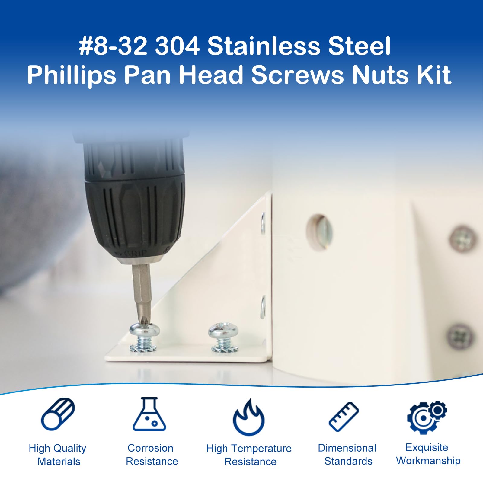 280pcs Machine Screws Kit - Nuts & Washers -2