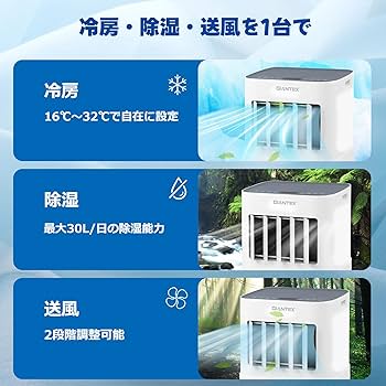 工事不要スポットクーラー 【除湿機能搭載】窓パネル付き 温度設定16℃~32℃ 工事不要スポットクーラー 【除湿機能搭載】窓パネル付き 温度