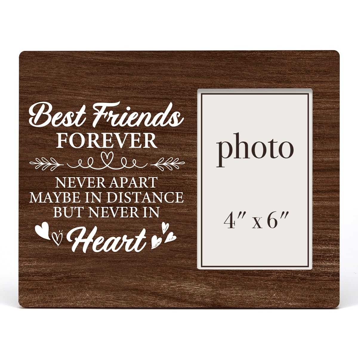 Friendship Gifts Wood Picture Frame, Friend Gifts for Women Men