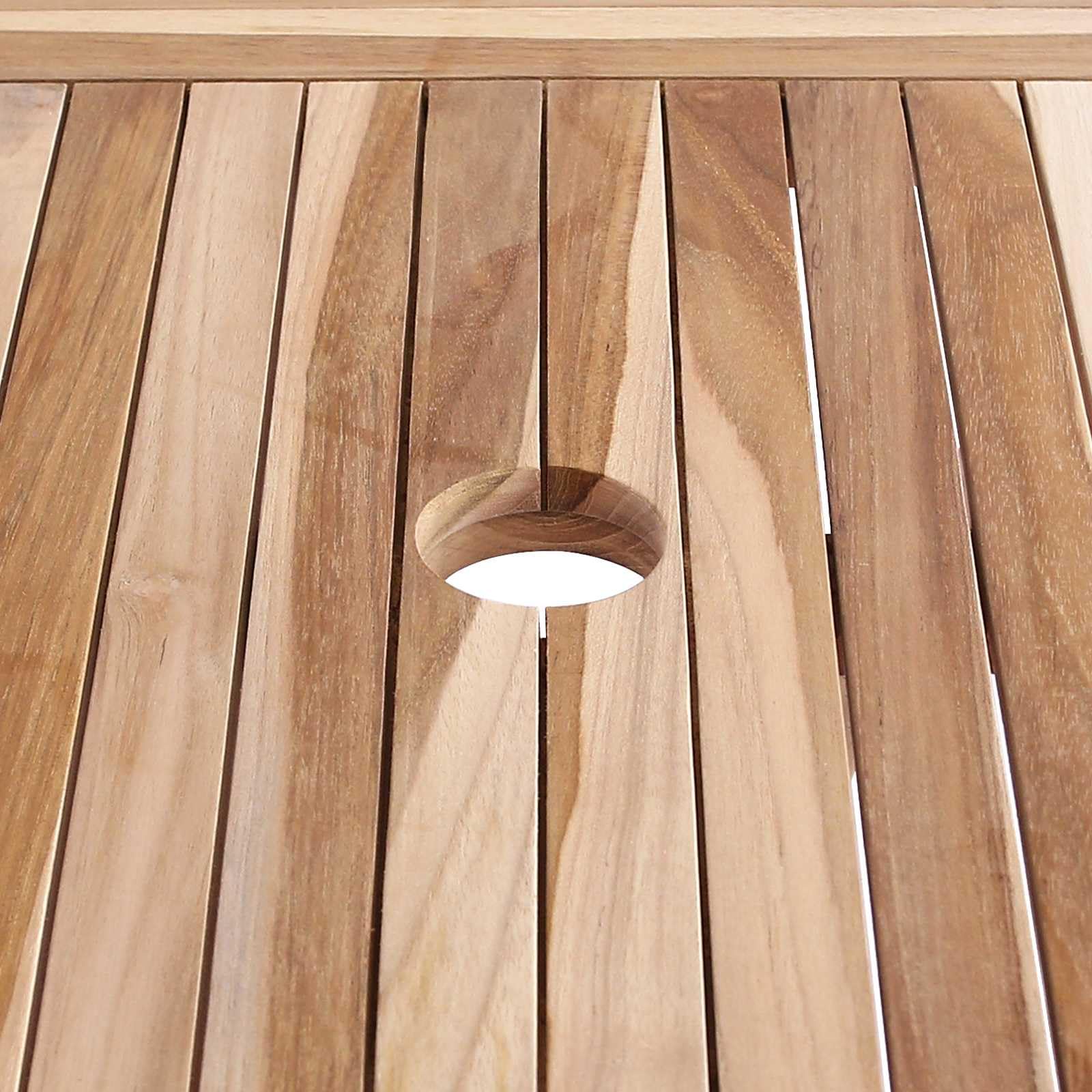 vidaXL Mesa de jardín Plegable Natural 160 x 80 x 76 cm