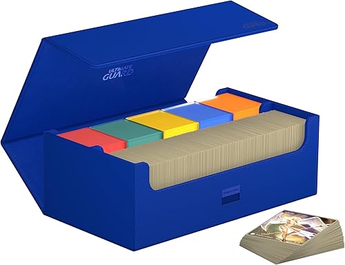 Miniatura 5 de Ultimate Guard Arkhive 800+, estuche para mazo para 800 cartas TCG con doble funda, azul, compatible con Boulders, cierre magnético y forro interior