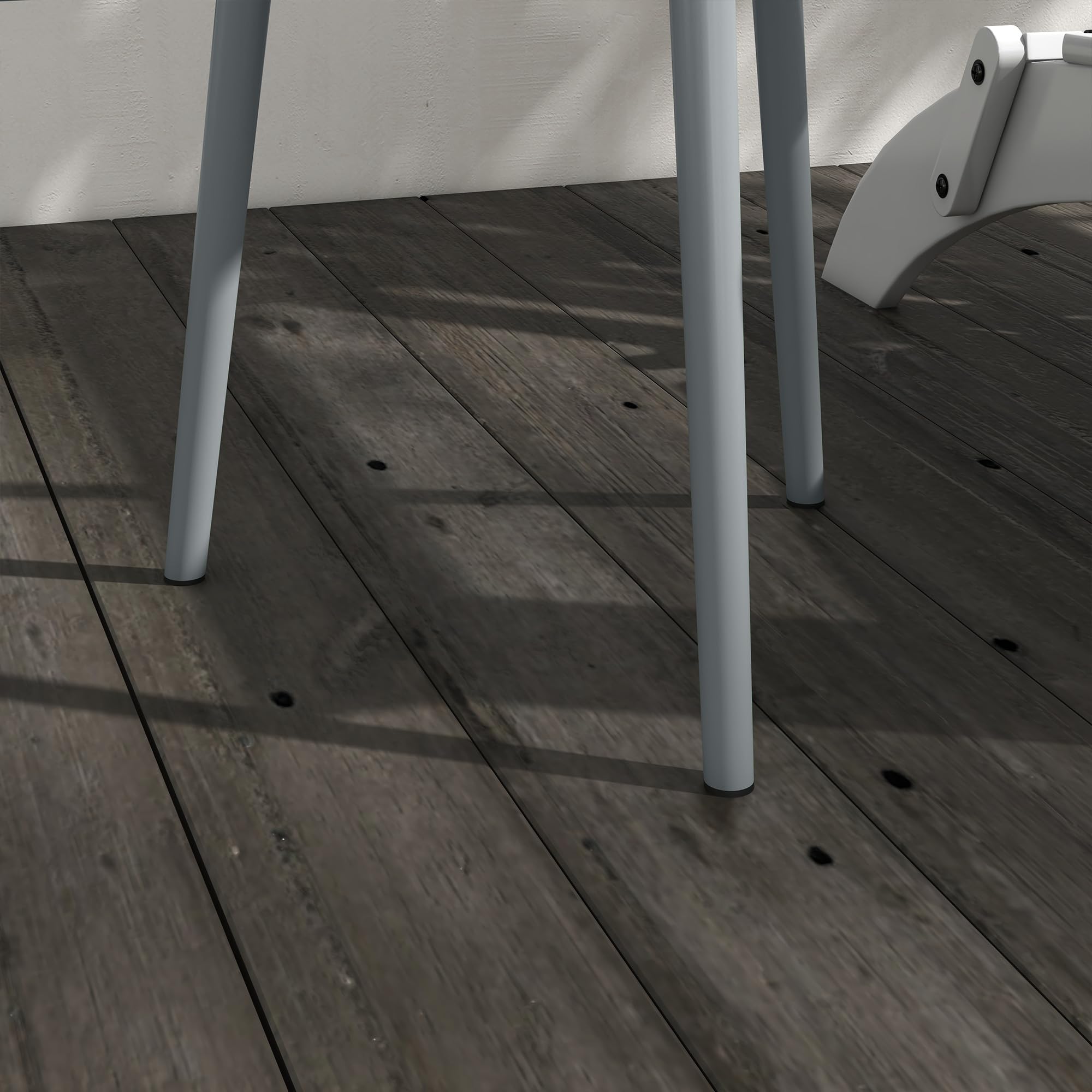 Outsunny Beistelltisch Garten, wetterfester Gartentisch mit erhöhtem Rand, Balkontisch aus Stahl, runder Kaffeetisch 20kg belastbar, Ø40x50H cm, Sofatisch für Outdoor Indoor Balkon Terrasse Grau