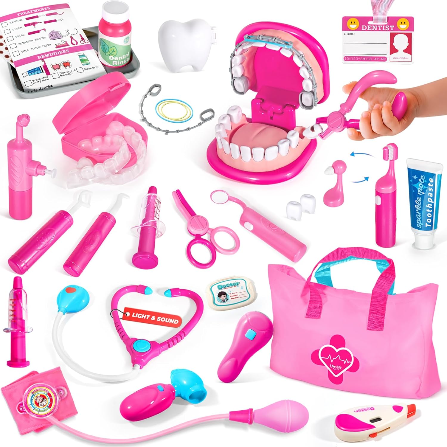 ULOVEME Kids Dentist Play Set & Doctor Kit for Toddlers 3-5
