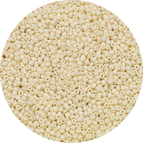 ORNSHIZI Cuentas de semillas rosas de piel de 0.079 pulgadas 120, 1.76 onzas aproximadamente 5000 cuentas de semillas para hacer pulseras de