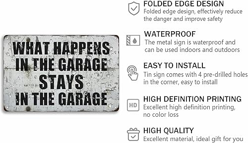 Vista 25 de Letrero de metal con texto en inglés «I Didn't Fart My Ass Blew You a Kiss» para decoración de pared para cafetería, bar, club, 8 x 12 pulgadas P6