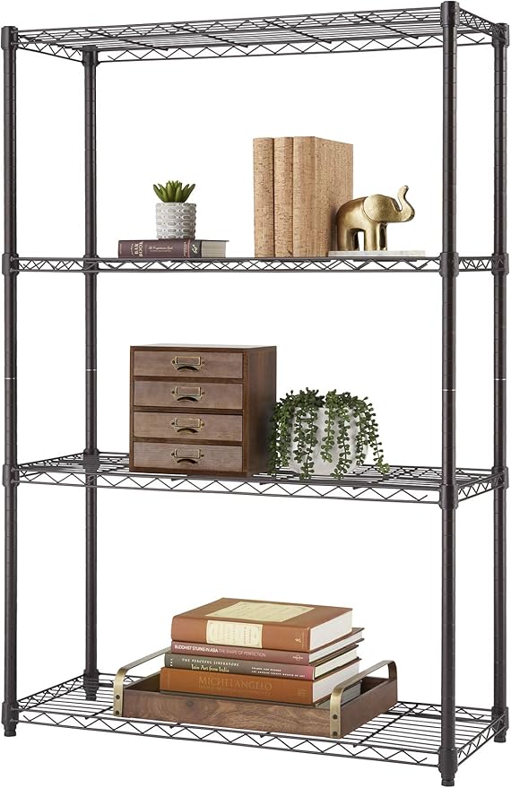 TRINITY 4Tier NSF Wire Shelving Rack, 36 by 14 by 54Inch