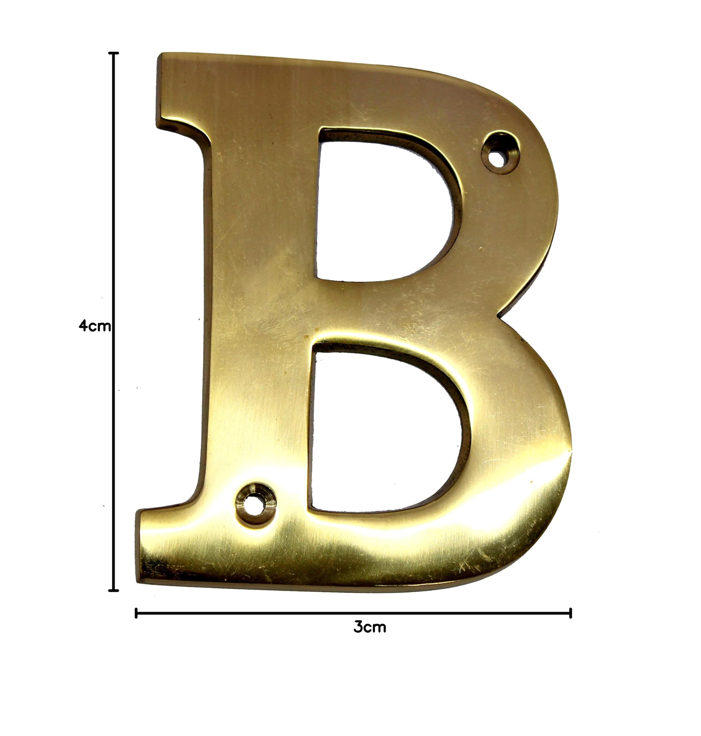 eSplanade Brass House Hotel Door Name Alphabets - Wall Door Plaque Alphabet Letter - Golden - 4" Inches ("B" Alphabet - 4") — Amazon image 7