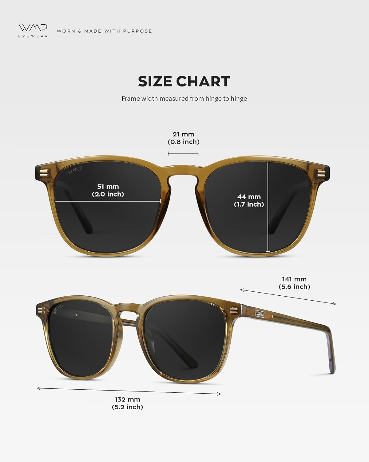 WMP Eyewear - Men's Polarized Modern Rounded Square Sunglasses - Image 6