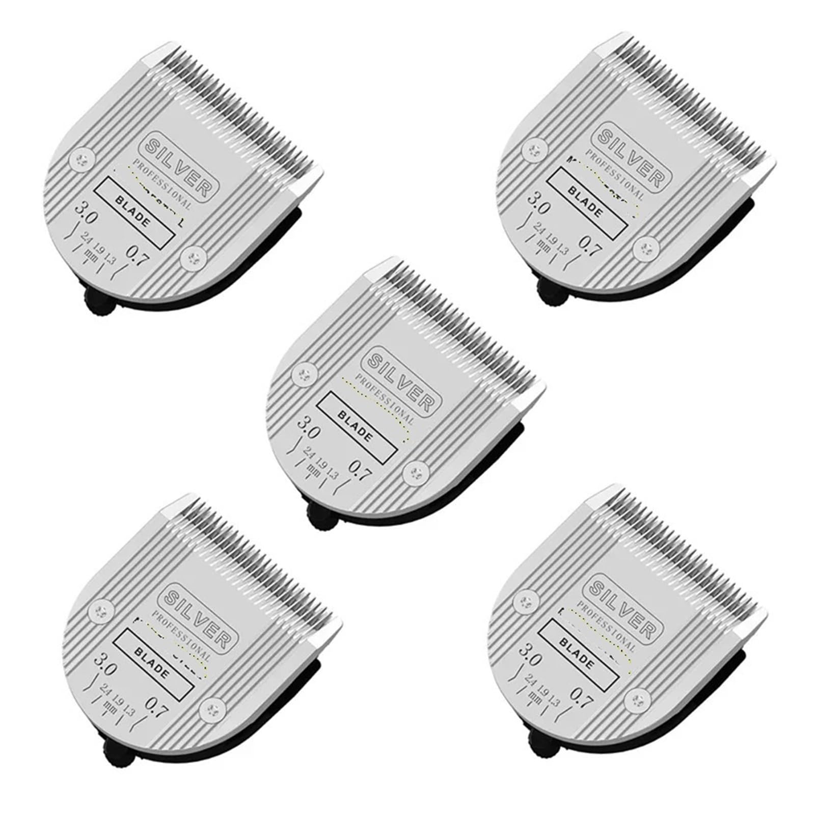 Lama Staccabile Regolabile For Cani Da Compagnia 5in1, Compatibile Con WAHL Arco, Compatibile Con Bravura(5pcs/Silver)