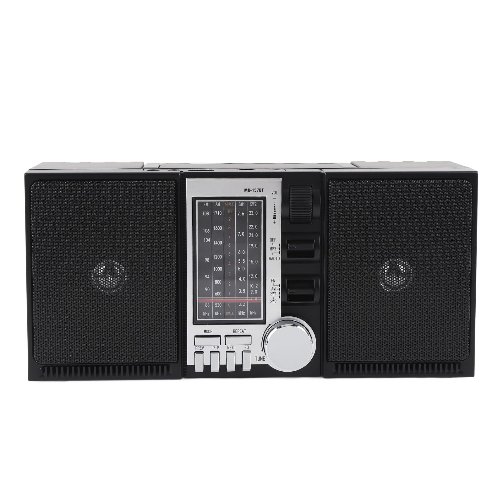 Gazaar Portable AM FM SW Radio Speaker Stereo Long Play Time Rechargeable 2400mAh Battery (US Plug)